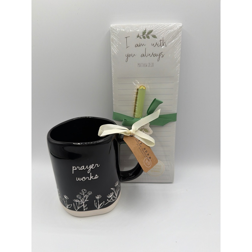 Rae Dunn PRAYER WORKS Mug College Care Package Christian Gift Matthew 28:20 Gift